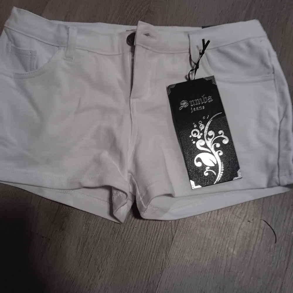 SMITH White Jean Shorts Clean Design